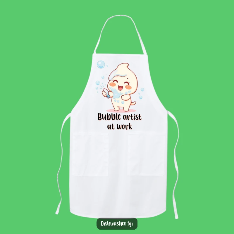 Funny Happy Bubble Sprayer Apron: Joyful Cleaning Humor Gift