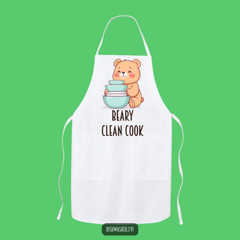 Funny Bear Dishes Apron: Cook with Beary Joy, A Hilarious Funny Kitchen Gift