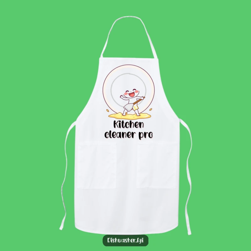 Funny Cleaning Character Apron: Scrub with Gusto in the Kitchen