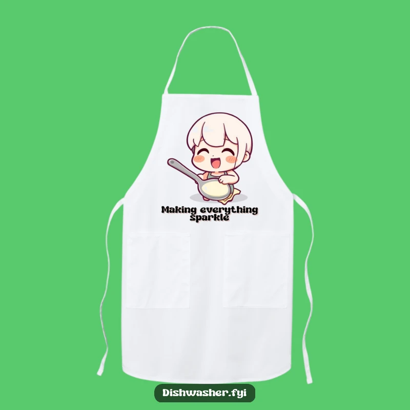 Funny Polishing Spoon Apron: Cook with Sparkling Cleanliness