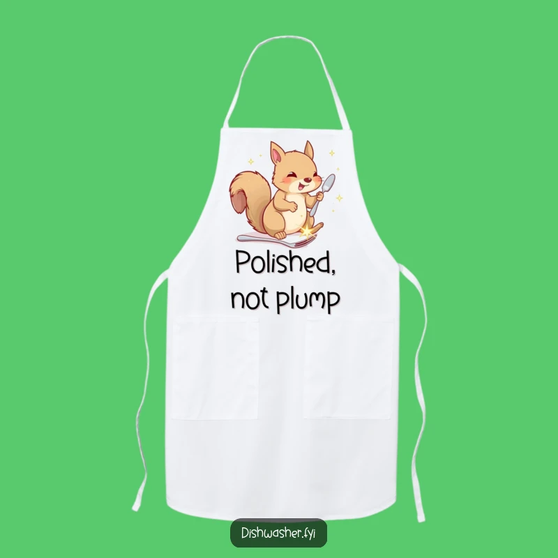 Funny Squirrel Chef Apron: Woodland Cutlery Organizer for Kitchen Fun