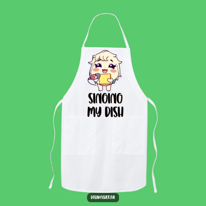 Funny Sponge Chef Apron: Cook Up a Storm with Karaoke Kitchen Humor