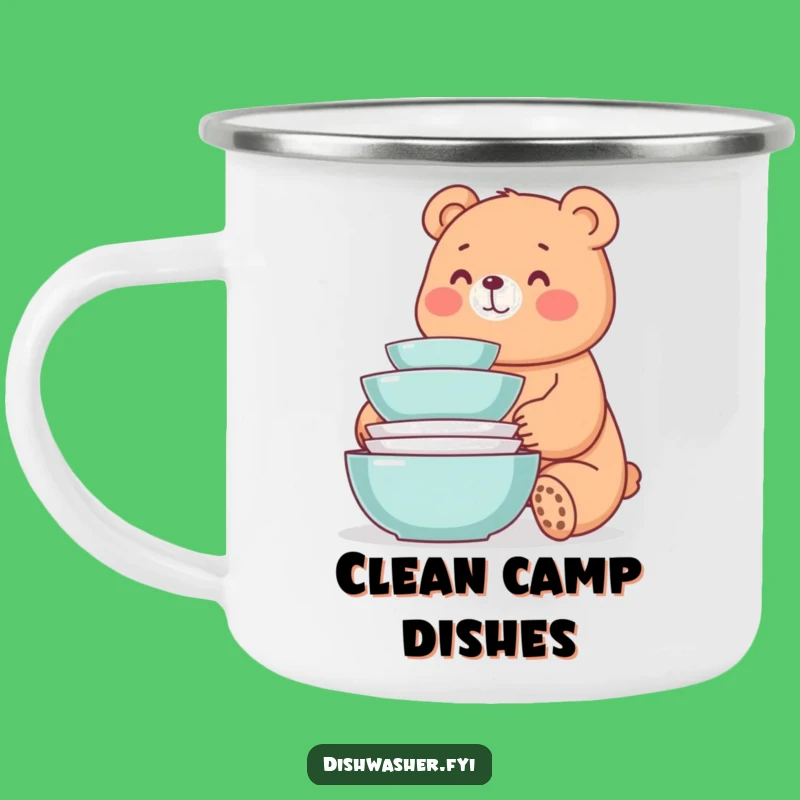 Funny Bear Dishes Camping Mug: Happy Sips Outdoors, A Great Funny Gift