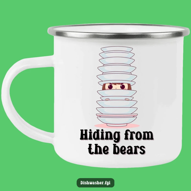 Funny Hiding Character Camping Mug: Enjoy Drinks with Playful Mystery