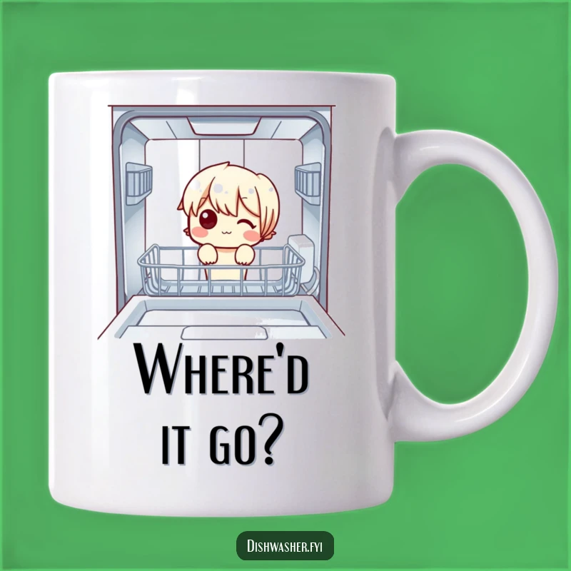 Funny Empty Dishwasher Mug: A Curious Character's Hilarious Mystery Gift