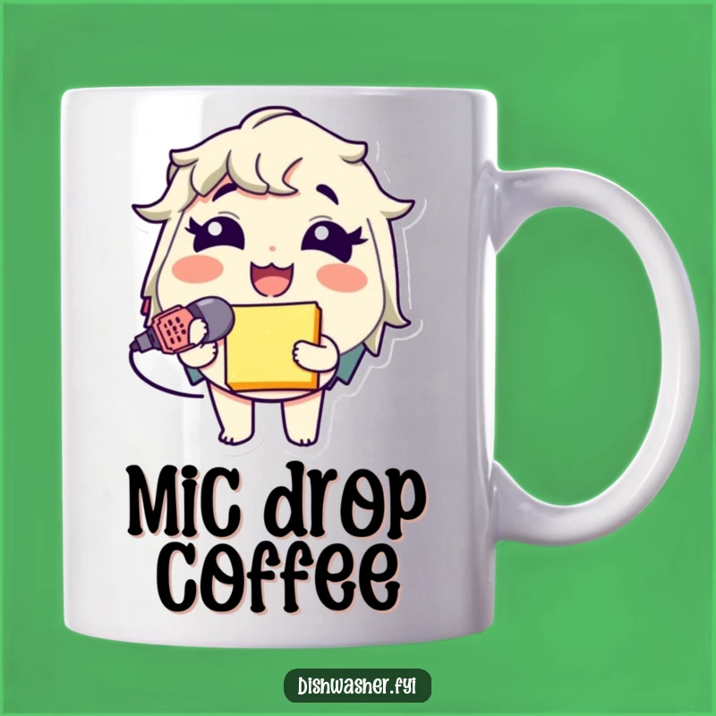 Funny Sponge Mic Mug: Sing Your Heart Out with Hilarious Karaoke Humor