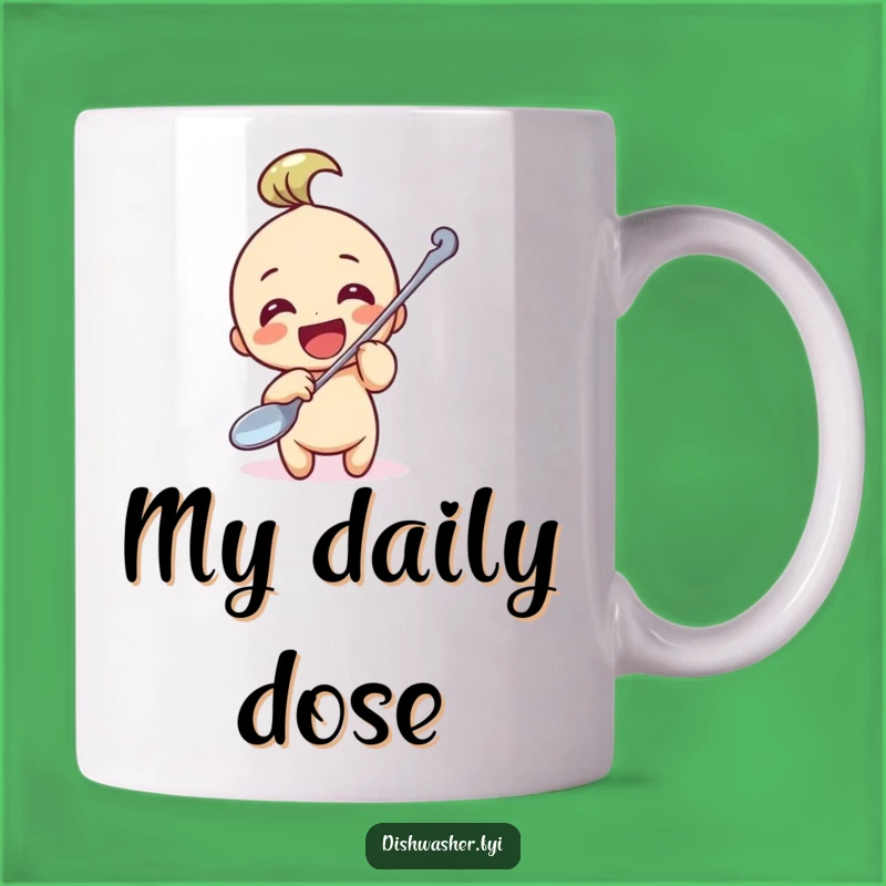 Funny Spoon Polisher Mug: Hilarious Character Gift for Kitchen Enthusiasts