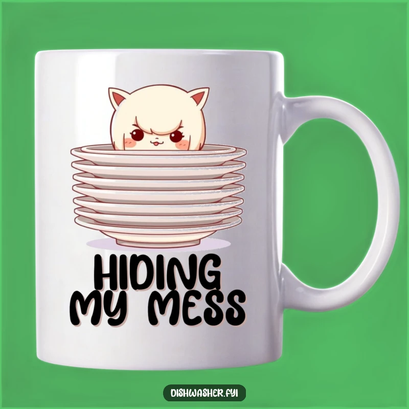 Funny Mischief Mug: Hiding Plates Character, Perfect Prankster Gift