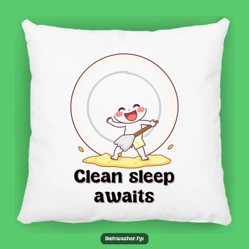 Comfortable Funny Cleaning Character Pillow: Cozy Scrubbing with Gusto
