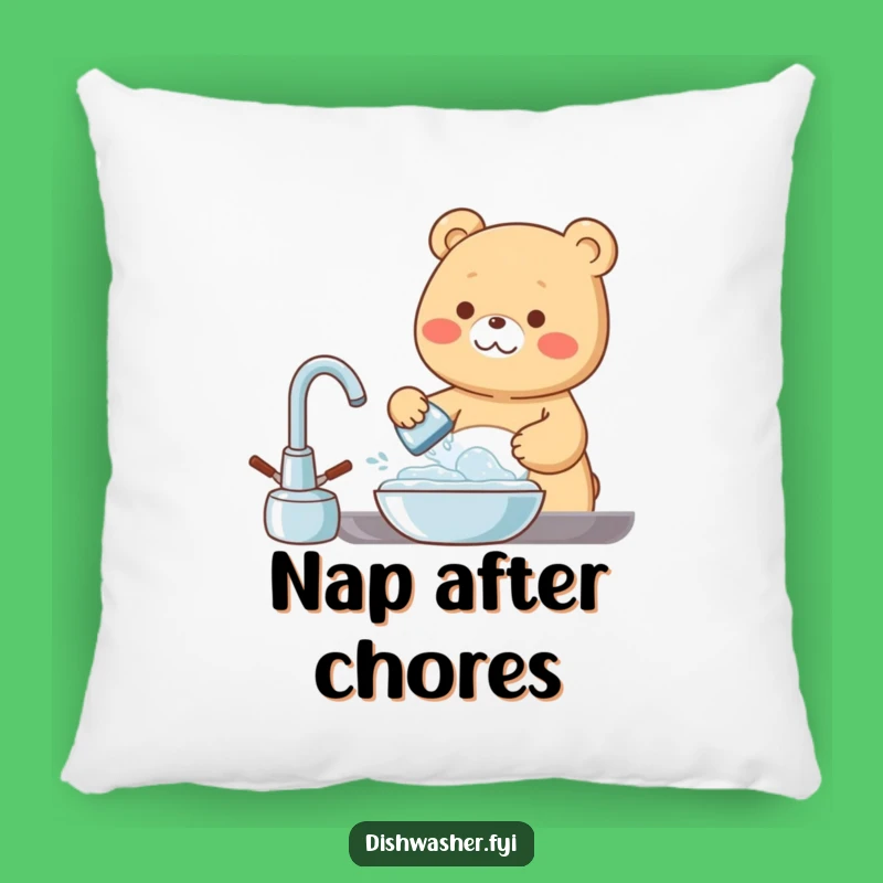 Funny Bear Dishwashing Pillow: Cozy Bubbly Comfort - Soft & Cute!