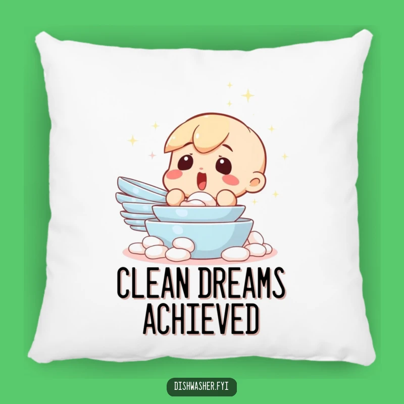 Funny Clean Dishes Pillow: Rest Your Head In Awe, A Comfy Funny Accent Gift