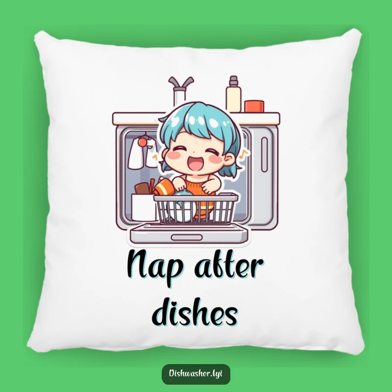 Funny Singing Dishwasher Pillow: Cheerful Character Decor, Comfy & Humorous Accent