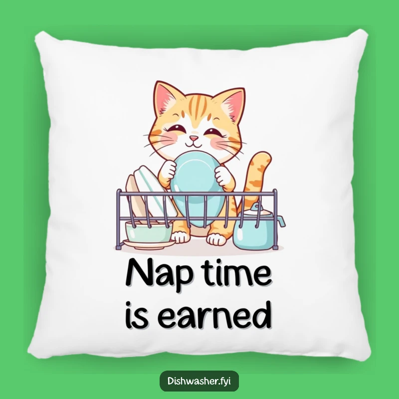 Funny Cat Pillow: Cozy Comfort With Hilarious Dish Organizing Pet Design