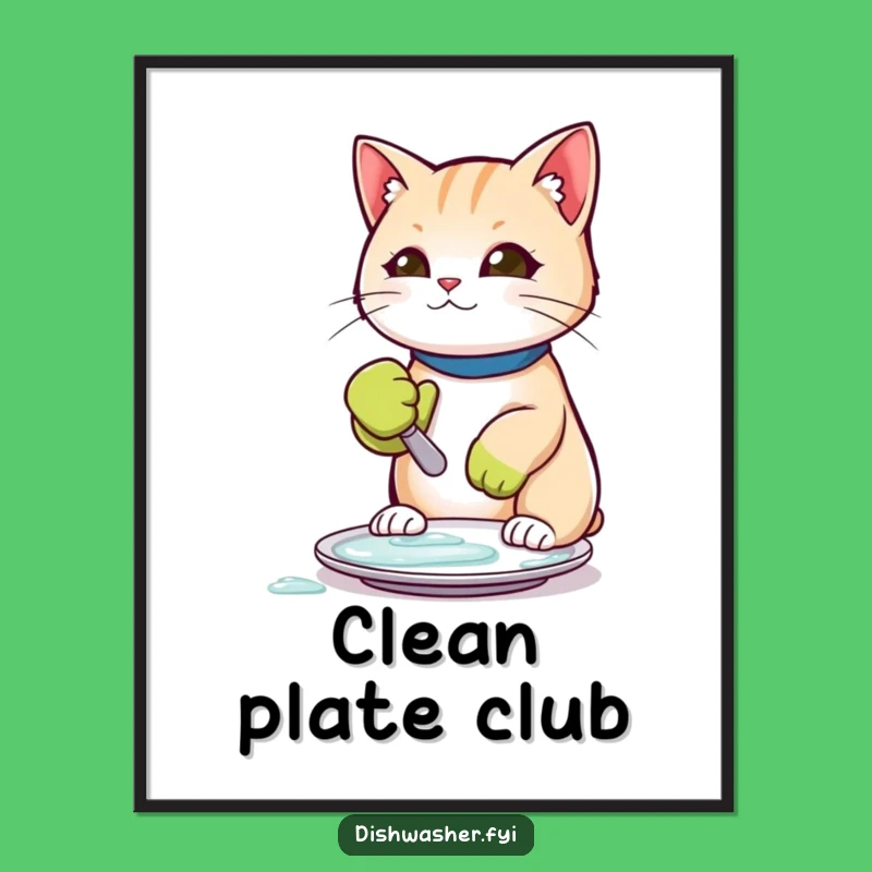 Funny Scrubbing Cat Digital Art: Add Pawsome Humor to Screens, A Hilarious Funny Gift