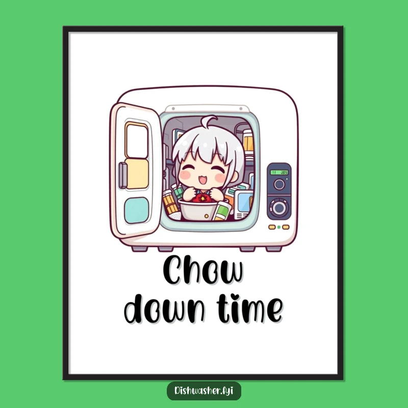 Funny Appliance Loading Character Digital Art - Tech Humor Decor