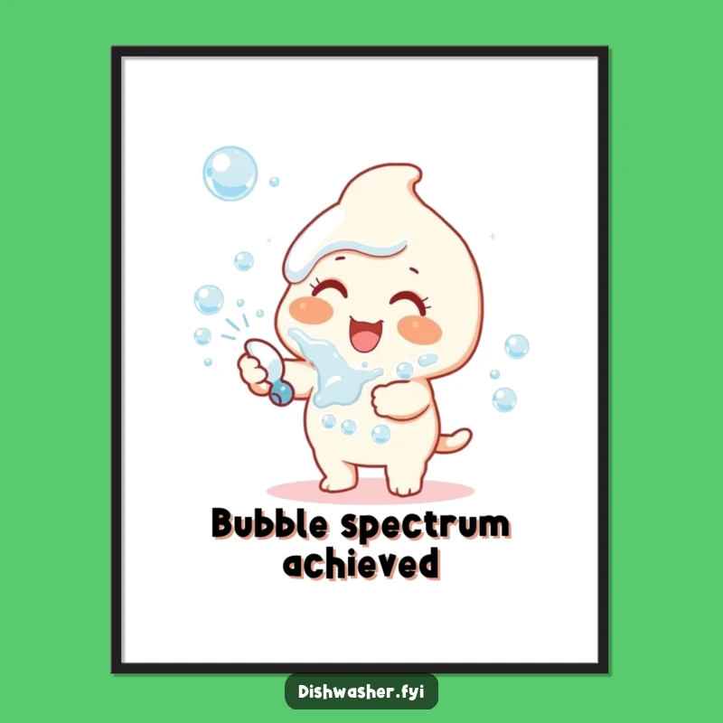 Funny Bubble Sprayer Digital Print: Happy Character's Joyful Art Gift