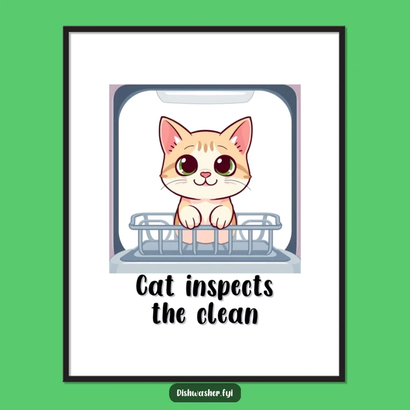 Funny Cat Digital Art: Curious Peek, Instant Download, Perfect Funny Gift