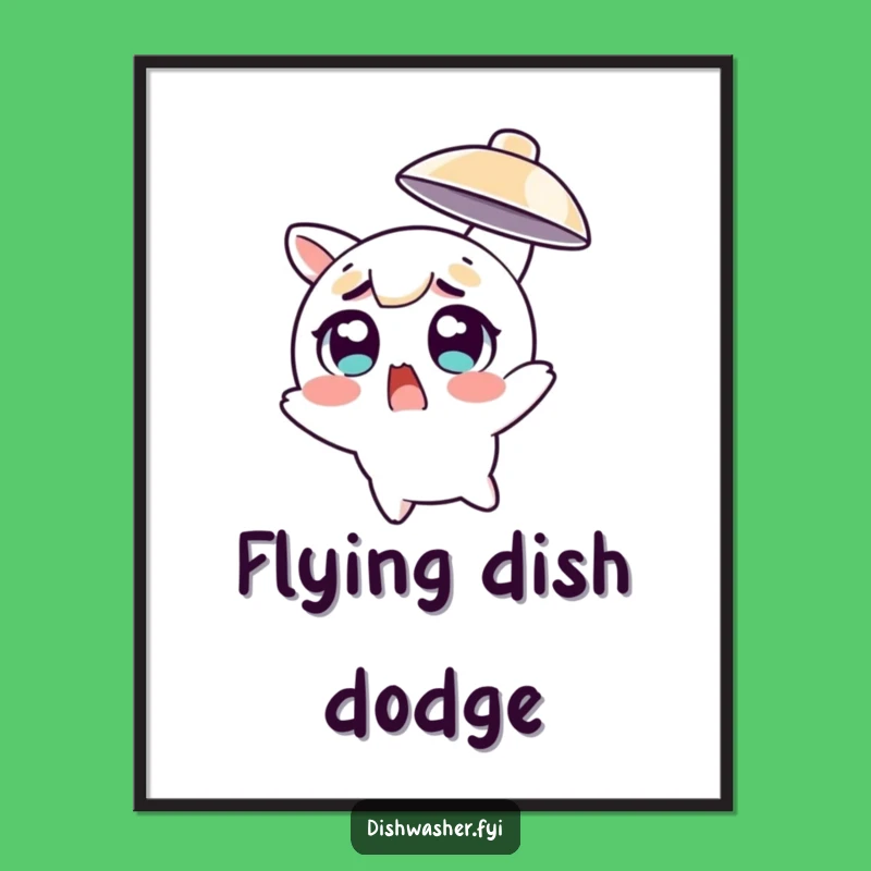 Funny Dodging Dish Digital Art - Instant Hilarious Scene