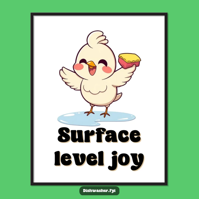 Funny Wiping Bird Digital Art: Add Zest to Screens, A Vibrant Funny Gift