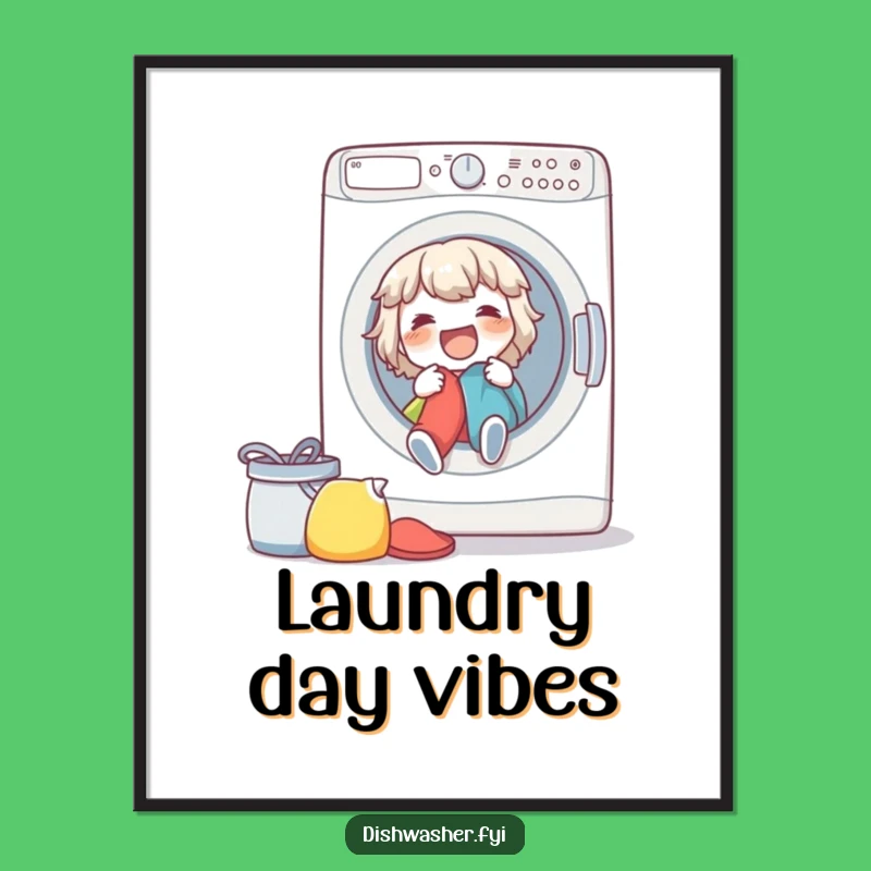Funny Laundry Day Digital Art - Instant Chore Cheer