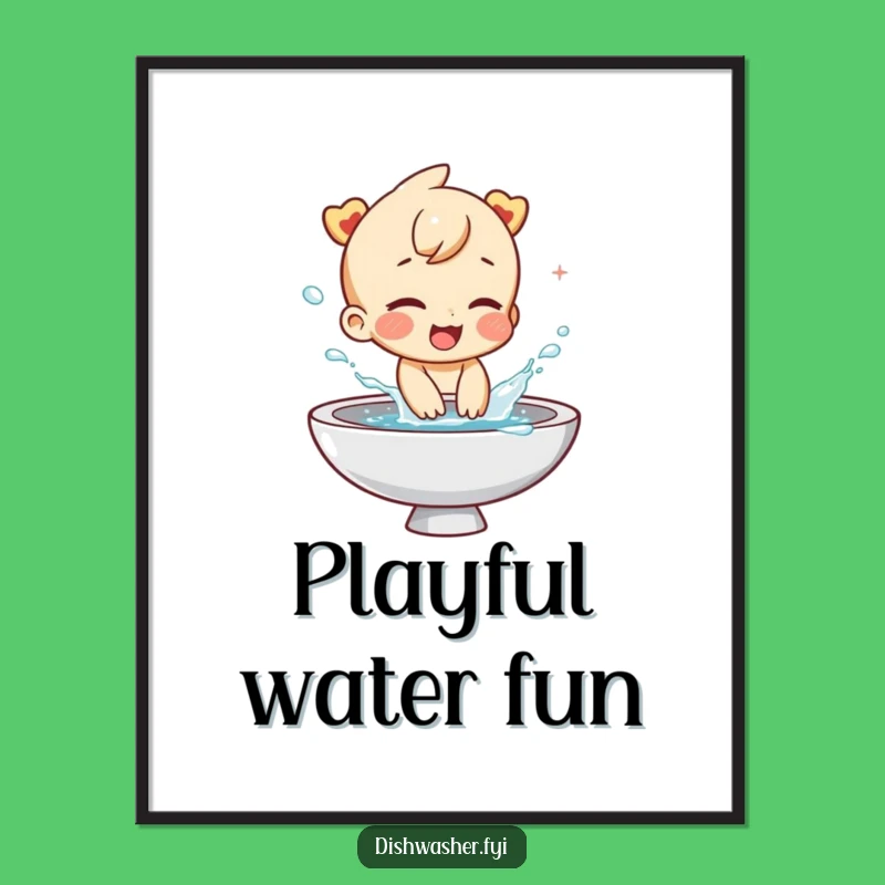 Funny Water Splash Digital Art: Instant Fun For Your Walls, A Perfect Funny Digital Gift