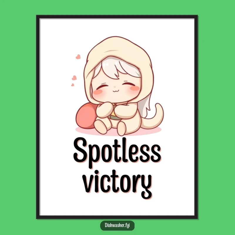 Funny Spotless Job Digital Art: Content Character, Instant Relaxation Decor