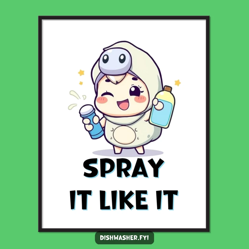 Funny Spraying Character Digital Art: Energetic Decor for Happy Spaces