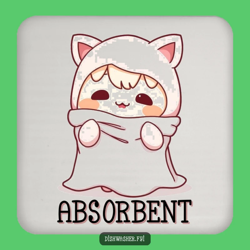 Funny Dishrag Character Coasters: Protect Surfaces with Mischievous Art