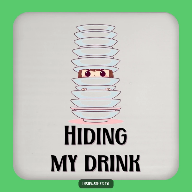 Funny Hiding Character Coaster: Protect Surfaces with Playful Charm