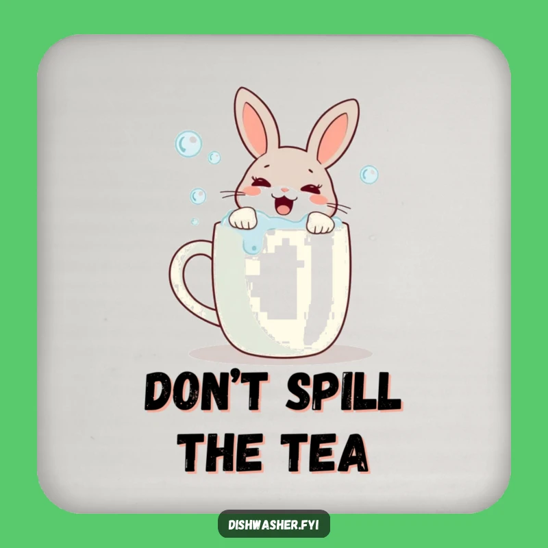 Funny Scrubbing Rabbit Coasters: Protect Surfaces with Gleaming Humor