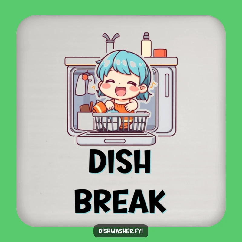 Funny Singing Dishwasher Coaster: Cheerful Character, Protect Surfaces with Humor
