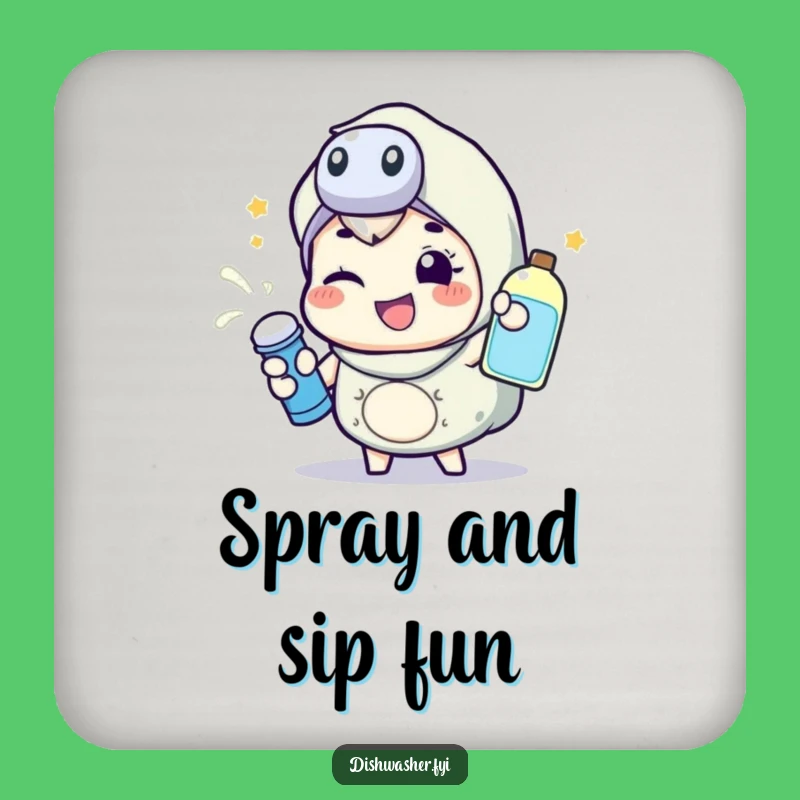 Funny Spraying Character Coaster: Energetic Protector for Happy Tables