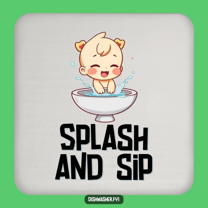 Funny Water Splash Coaster: Protect Surfaces With Playfulness, A Tiny Funny Gift