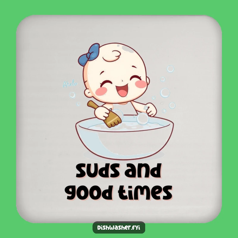 Funny Cleaning Character Coaster: Gleeful Protector for Tidy Tables