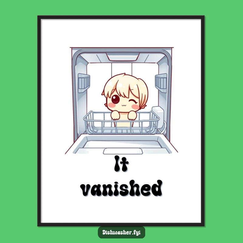 Funny Empty Dishwasher Poster: Bring Hilarious Kitchen Mysteries to Your Walls