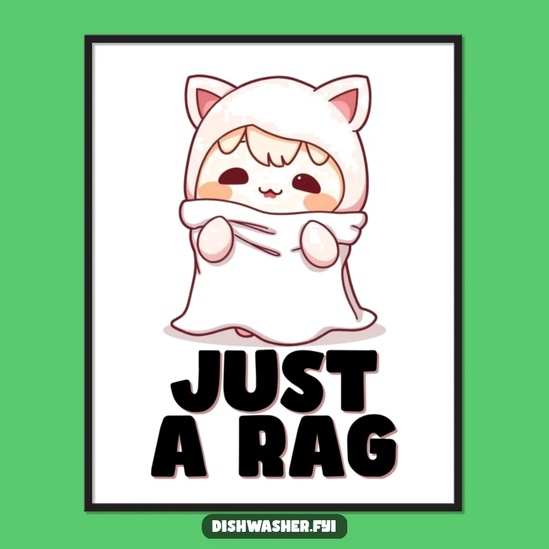 Funny Dishrag Character Poster: Bring Mischievous Art to Your Walls