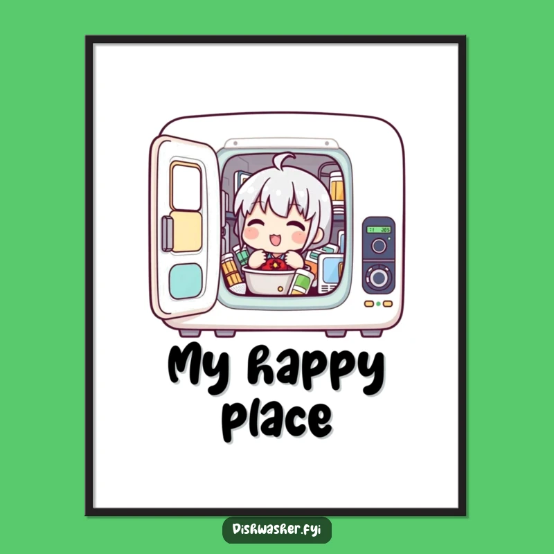 Funny Appliance Loading Character Poster - Kitchen Tech Art Gift