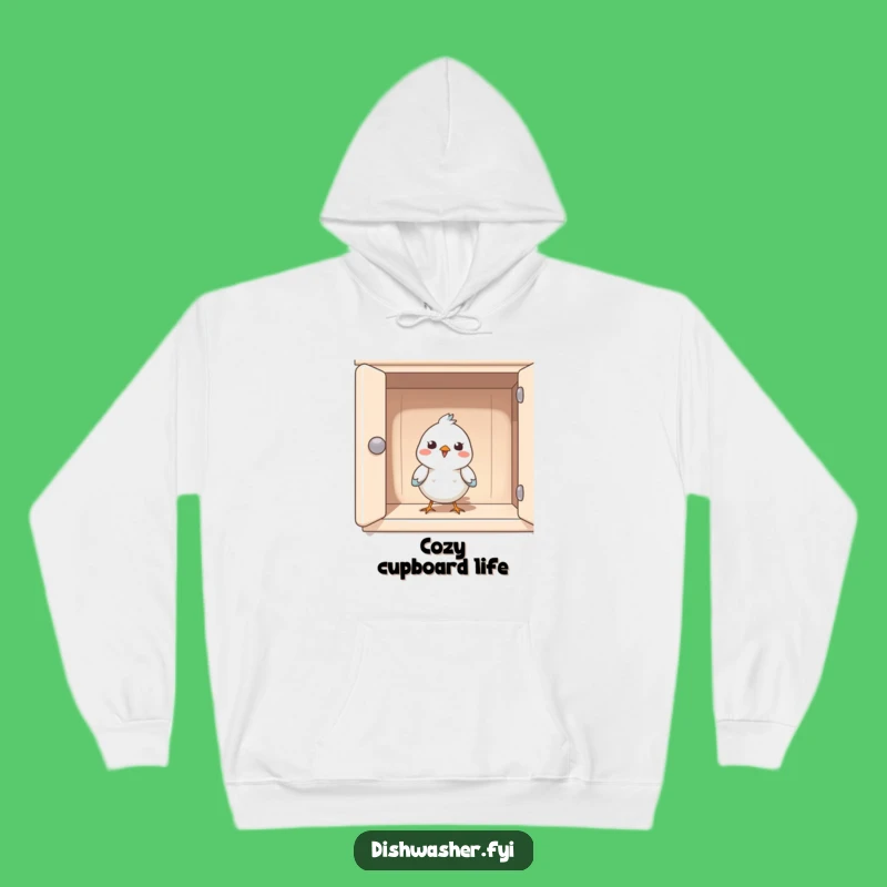 Funny Bird Cupboard Hoodie: Cozy Up with a Happy Avian Surprise, Your New Favorite Funny Gift