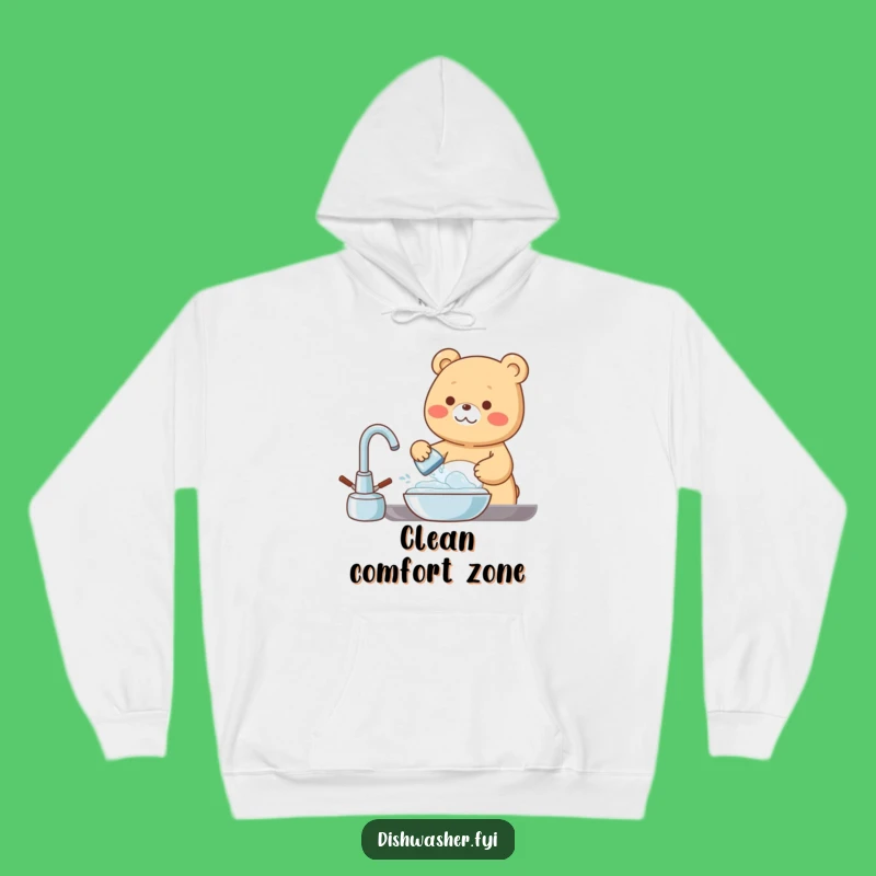 Cozy Funny Bear Dishwashing Hoodie: Bubbly Comfort - Warm & Happy!