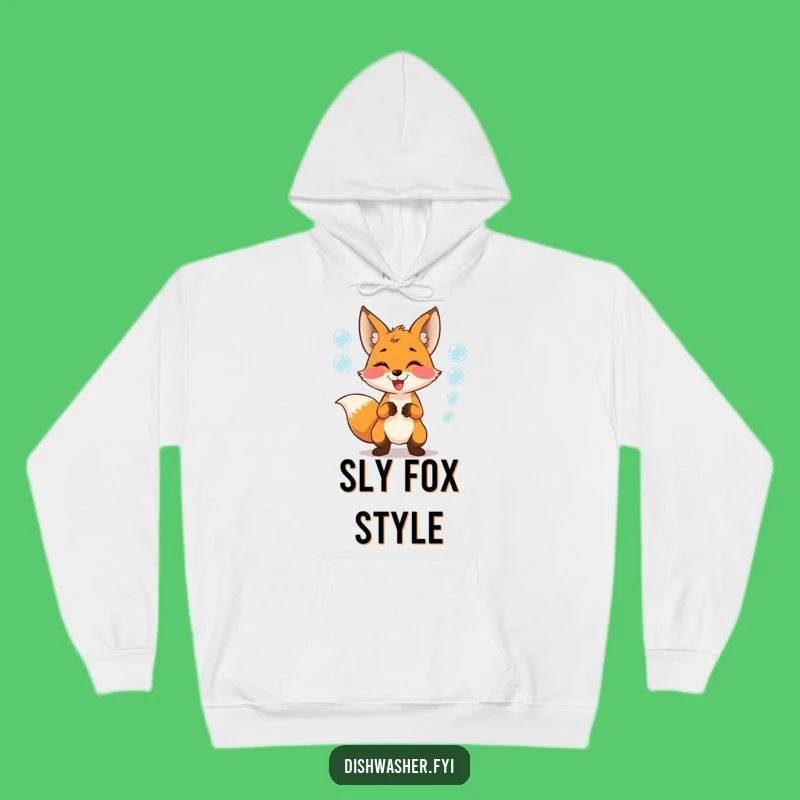 Cozy Funny Fox Bubble Hoodie: Playful Glee - Warm & Whimsical!