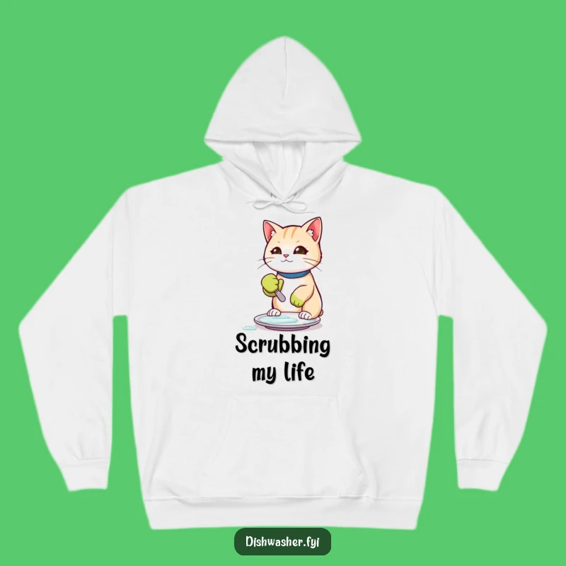 Cozy Funny Scrubbing Cat Hoodie: Warmth Meets Whimsy, The Ultimate Funny Gift