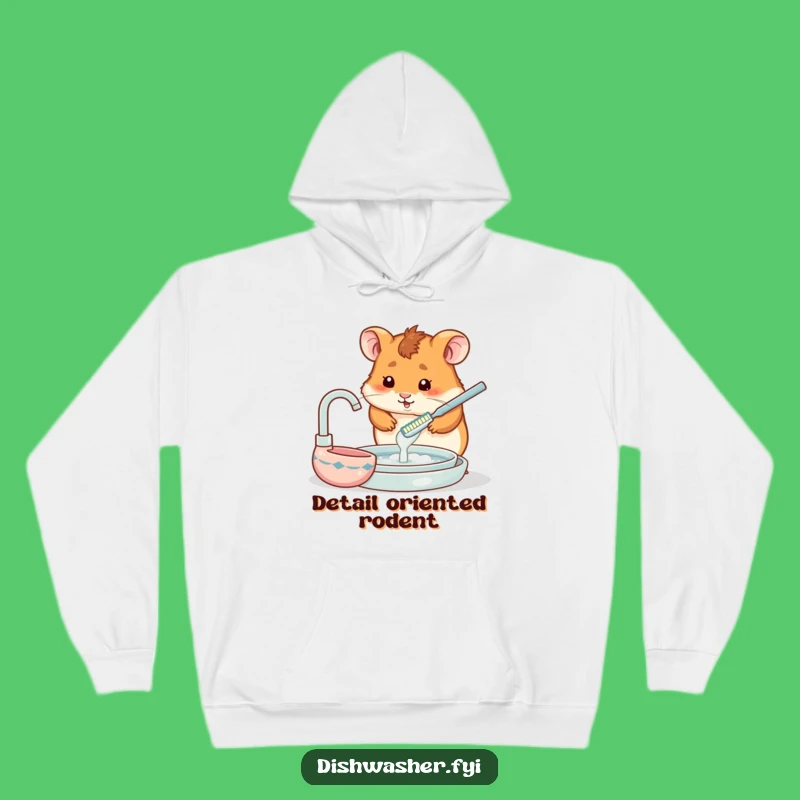 Cozy Funny Hamster Toothbrush Hoodie: Warmth Meets Whimsical Cleaning Pet Art
