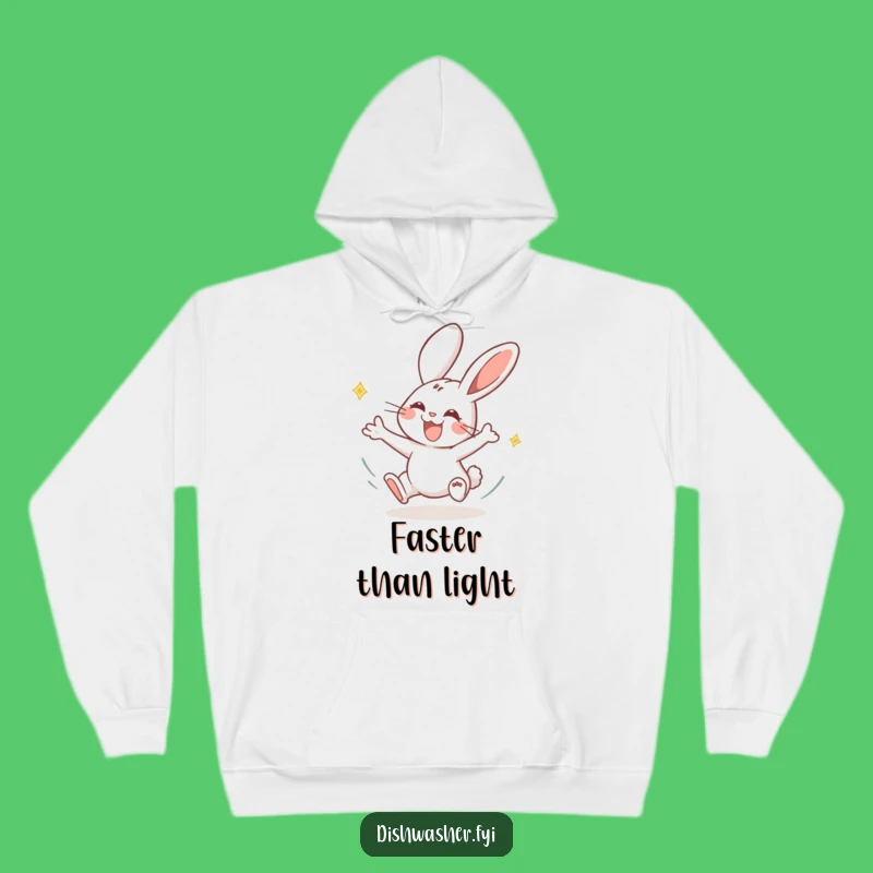 Funny Rabbit Drying Plates Hoodie: Cozy Up with Energetic, Playful Comfort!