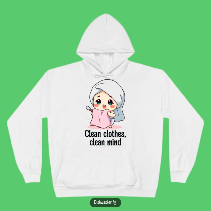 Funny Dish Drying Character Hoodie - Cozy Kitchen Humor Gift for Friends