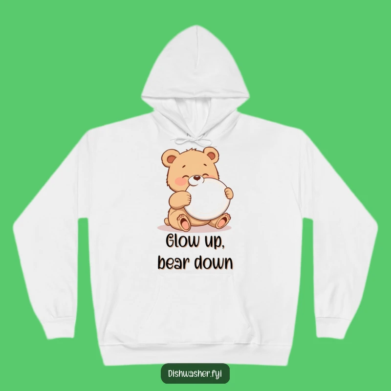 Funny Polishing Bear Hoodie: Cozy Up with Cleanliness and Humorous Charm