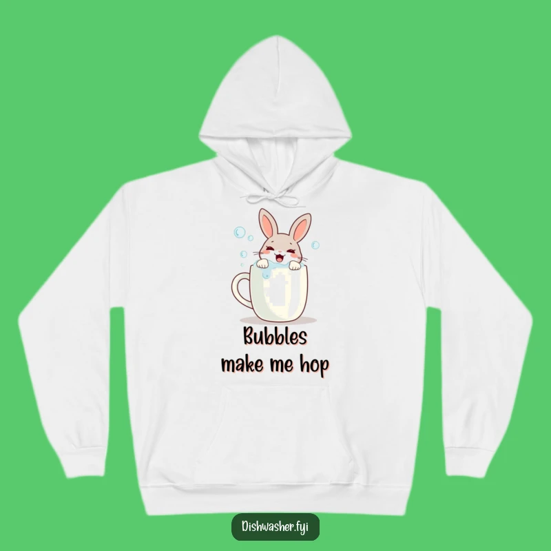 Funny Scrubbing Rabbit Hoodie: Cozy Up with Cleanliness and Cheerful Charm