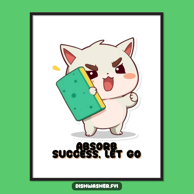 Free Printable Wall Art: Determined Sponge Squeezer