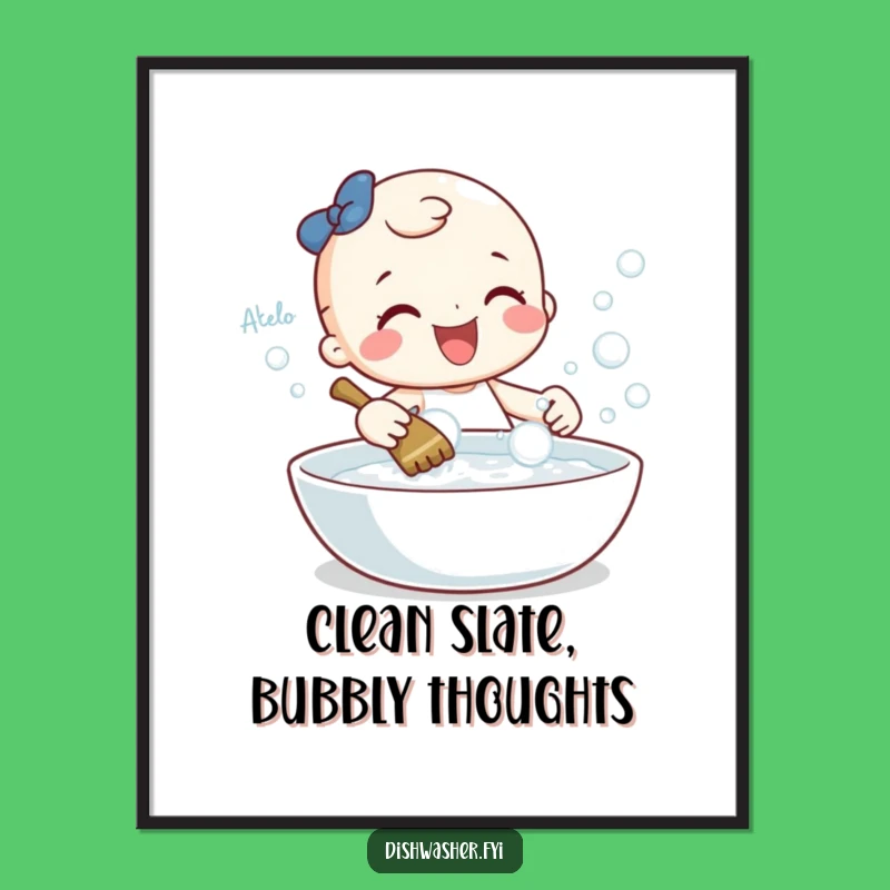 Funny Free Printable Wall Art: Scrubbing Character, Quirky Downloadable Decor for a Clean Vibe!