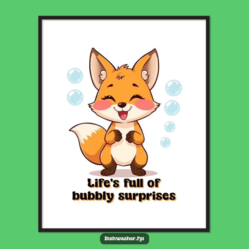 Funny Free Printable Wall Art: Juggling Fox Downloadable Decor Gift