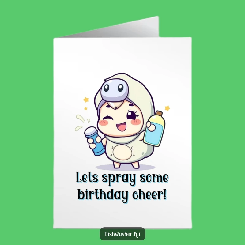 Free Printable Birthday Card: Winking Cleaner, Hilarious Downloadable Gift for a Fresh Start!